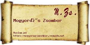 Mogyorós Zsombor névjegykártya
